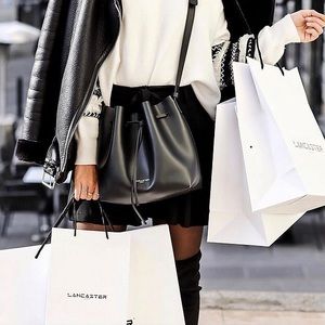Lancaster Designer PARIS Leather Bucket Bag